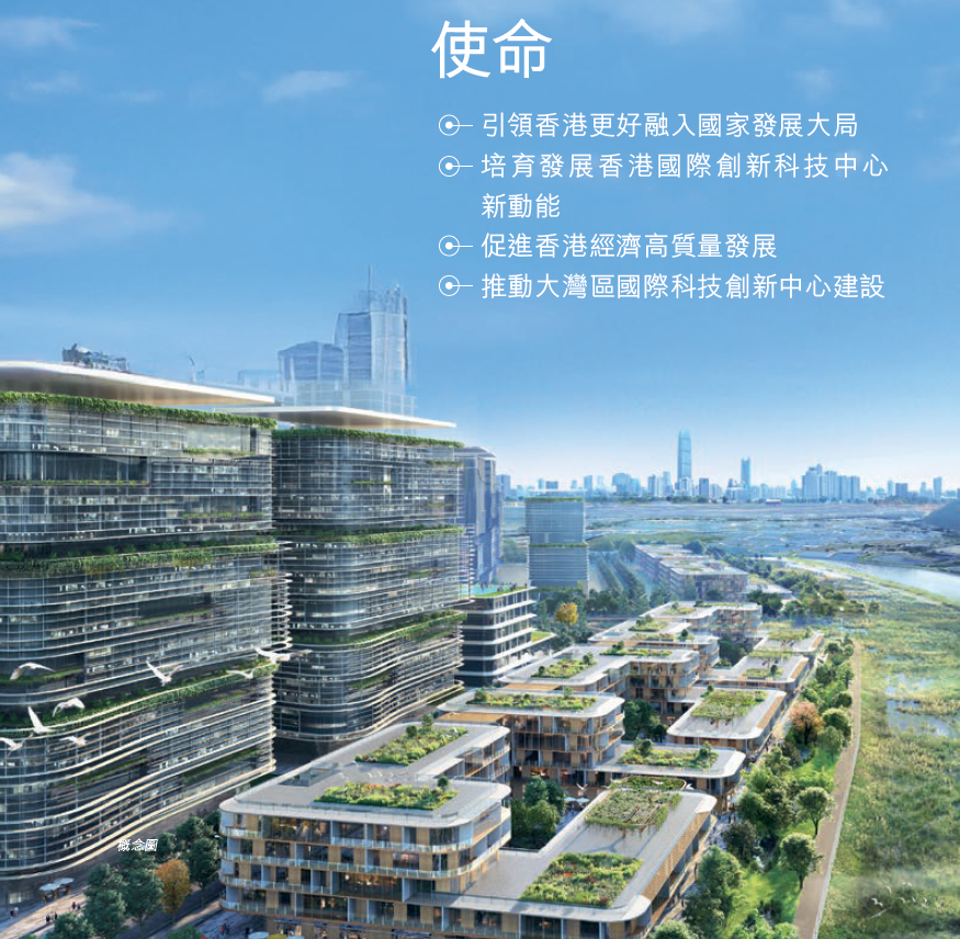 《河套深港 科技創新合作區深圳園區發展規劃》~科学技術開発を見据えた香港深圳を結ぶ国家プロジェクトのプラン掲載のイメージ画像